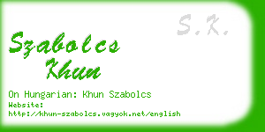 szabolcs khun business card